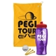 a athletic gold towel & red lid & transparent violet bottle the tourney - golf kit