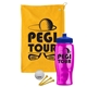 a athletic gold towel & royal blue lid & transparent hot pink bottle the tourney - golf kit