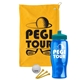 a athletic gold towel & teal lid & transparent blue bottle the tourney - golf kit
