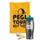 a athletic gold towel & teal lid & transparent smoke bottle the tourney - golf kit