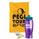 a athletic gold towel & teal lid & transparent violet bottle the tourney - golf kit