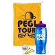 a athletic gold towel & violet lid & transparent blue bottle the tourney - golf kit