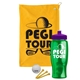 a athletic gold towel & violet lid & transparent green bottle the tourney - golf kit