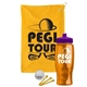 a athletic gold towel & violet lid & transparent orange bottle the tourney - golf kit