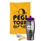 a athletic gold towel & violet lid & transparent smoke bottle the tourney - golf kit