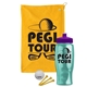 a athletic gold towel & violet lid & transparent teal bottle the tourney - golf kit