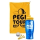 a athletic gold towel & yellow lid & transparent blue bottle the tourney - golf kit