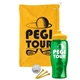 a athletic gold towel & yellow lid & transparent green bottle the tourney - golf kit