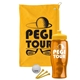 a athletic gold towel & yellow lid & transparent orange bottle the tourney - golf kit