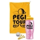 a athletic gold towel & yellow lid & transparent pink bottle the tourney - golf kit