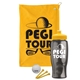 a athletic gold towel & yellow lid & transparent smoke bottle the tourney - golf kit