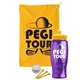 a athletic gold towel & yellow lid & transparent violet bottle the tourney - golf kit