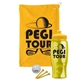 a athletic gold towel & yellow lid & transparent yellow bottle the tourney - golf kit