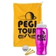 a athletic gold towel & white lid & transparent hot pink bottle the tourney - golf kit