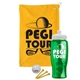 a athletic gold towel & white lid & transparent green bottle the tourney - golf kit