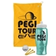 a athletic gold towel & white lid & transparent teal bottle the tourney - golf kit