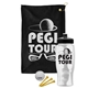 a black towel & black lid & clear bottle the tourney - golf kit