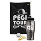 a black towel & black lid & transparent smoke bottle the tourney - golf kit