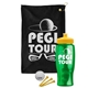 a black towel & yellow lid & transparent green bottle the tourney - golf kit