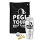 a black towel & white lid & clear bottle the tourney - golf kit