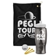 a black towel & white lid & transparent smoke bottle the tourney - golf kit