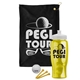 a black towel & white lid & transparent yellow bottle the tourney - golf kit