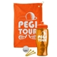 a orange towel & orange lid & transparent orange bottle the tourney - golf kit