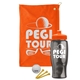 a orange towel & orange lid & transparent smoke bottle the tourney - golf kit