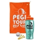 a orange towel & orange lid & transparent teal bottle the tourney - golf kit