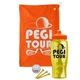 a orange towel & orange lid & transparent yellow bottle the tourney - golf kit