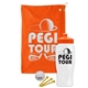 a orange towel & orange lid & white bottle the tourney - golf kit