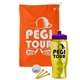 a orange towel & violet lid & transparent yellow bottle the tourney - golf kit