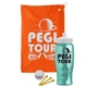 a orange towel & white lid & transparent teal bottle the tourney - golf kit