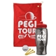 a red towel & red lid & transparent smoke bottle the tourney - golf kit