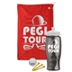 a red towel & white lid & transparent smoke bottle the tourney - golf kit
