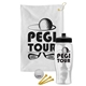 a white towel & black lid & clear bottle the tourney - golf kit