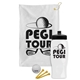 a white towel & black lid & white bottle the tourney - golf kit