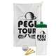 a white towel & green lid & white bottle the tourney - golf kit