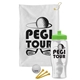 a white towel & lime green lid & clear bottle the tourney - golf kit