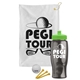 a white towel & lime green lid & transparent smoke bottle the tourney - golf kit