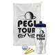 a white towel & navy blue lid & clear bottle the tourney - golf kit