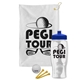 a white towel & royal blue lid & clear bottle the tourney - golf kit
