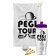 a white towel & violet lid & clear bottle the tourney - golf kit