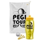 a white towel & yellow lid & transparent yellow bottle the tourney - golf kit