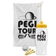 a white towel & yellow lid & white bottle the tourney - golf kit