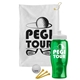 a white towel & white lid & transparent green bottle the tourney - golf kit