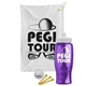 a white towel & white lid & transparent violet bottle the tourney - golf kit