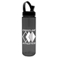aerial view a smoke bottle & black lid the freedom bottle - 28 oz tritan renew bottle with flip straw handle swivel lid, image 1 of 2