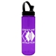 aerial view a transparent violet bottle & black lid the freedom bottle - 28 oz tritan renew bottle with flip straw handle swivel lid, image 1 of 2