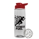 a clear bottle & red lid the flair - 26 oz tritan(tm) shaker bottle with drink thru lid and mixing whisk ball